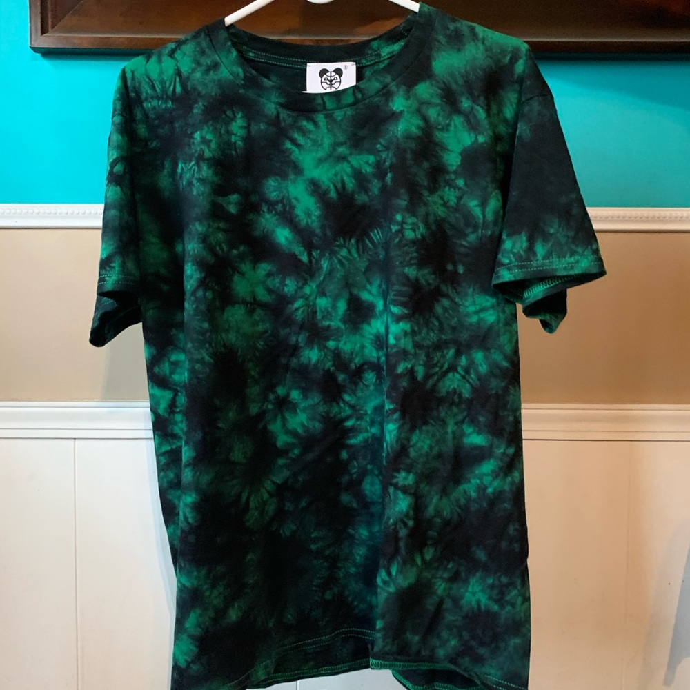 BRAND NEW Black/Green Tie Dye Gloomy Bear T-Shirt
